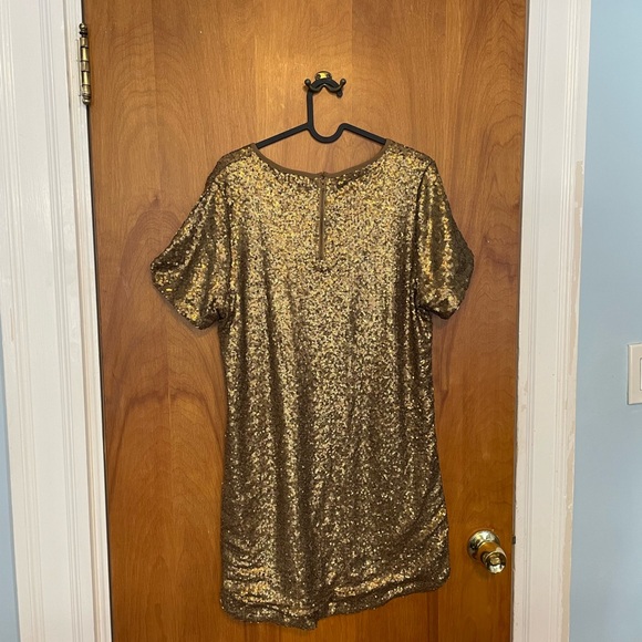 Golden/bronze sequence sparkly loose dress or tunic - Picture 2 of 7